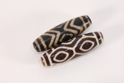 Pair of Dzi Bead