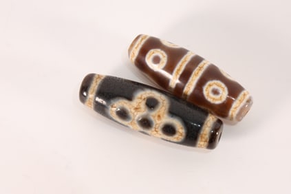 Pair of Dzi Bead