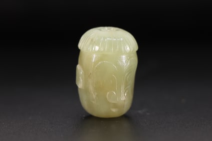 Jade Carved Character Shape Ornament