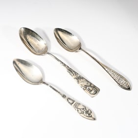 Three Assorted Sterling Silver Souvenir Spoons