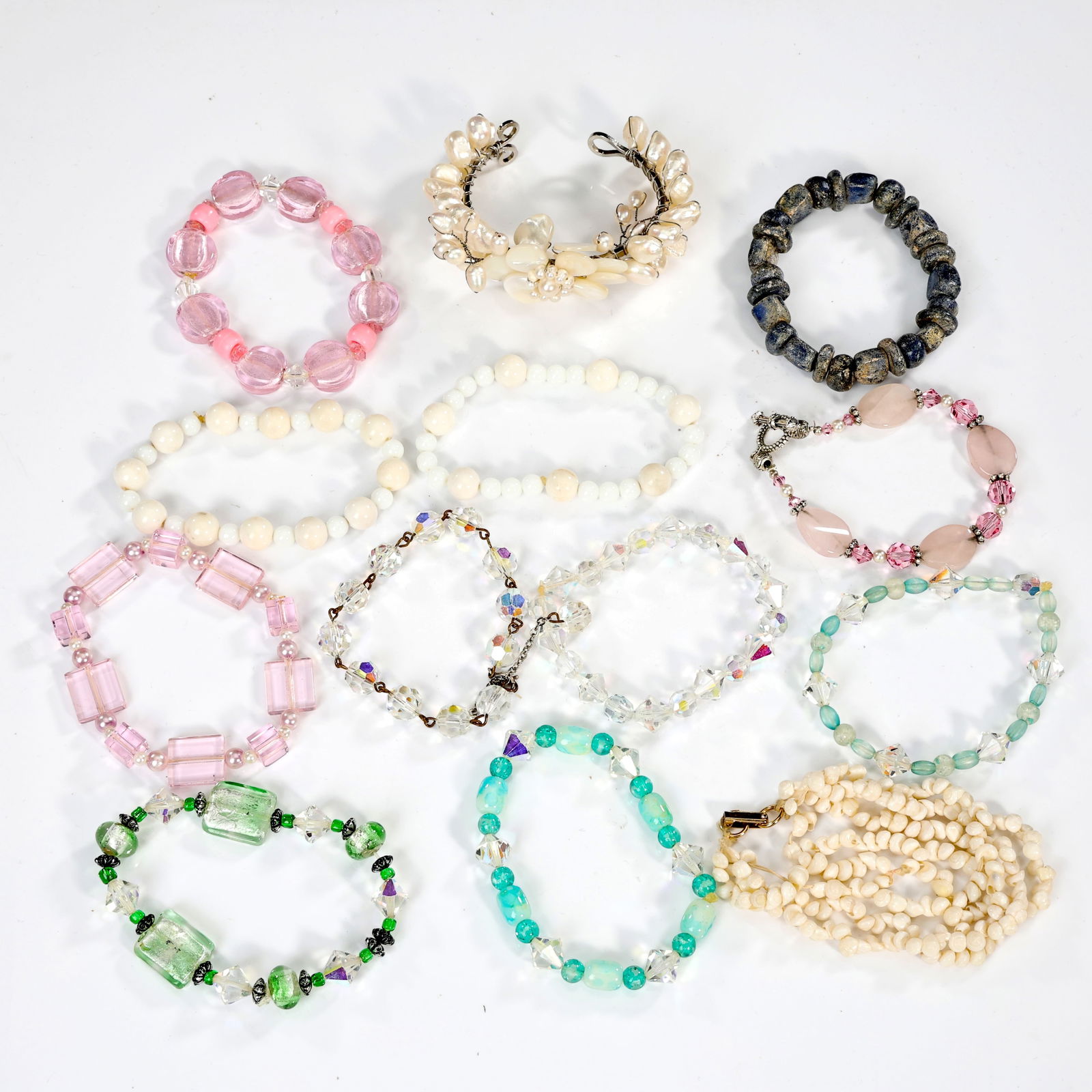 Collection Of Assorted Beaded Bracelets: Collection Of Assorted Beaded Bracelets (All in different sizes)