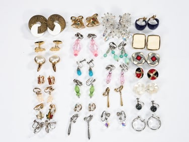 Group Of Costume Earrings And Cufflinks