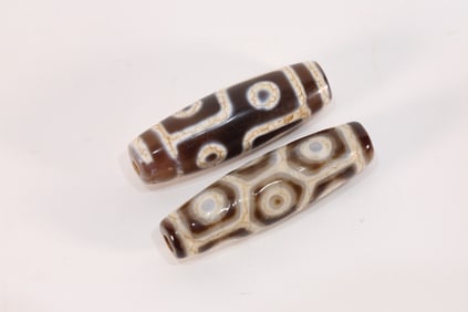 Pair of Dzi Bead