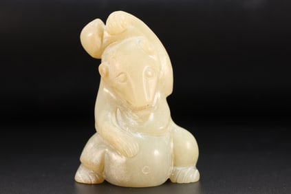 Jade Carved Bear Shape Ornament