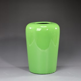 Mid Century Modern Lime Green Ceramic Vase