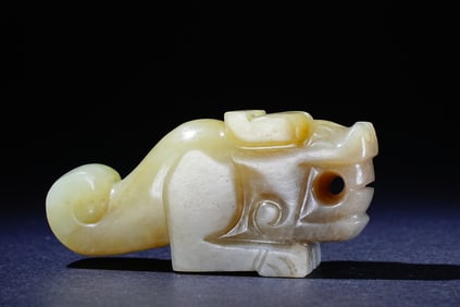 Jade Carved Beast Shape Ornament