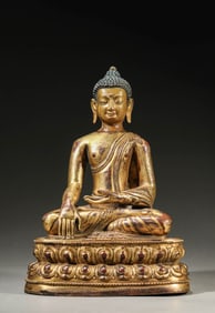 Gilt Bronze Sakyamuni Figure