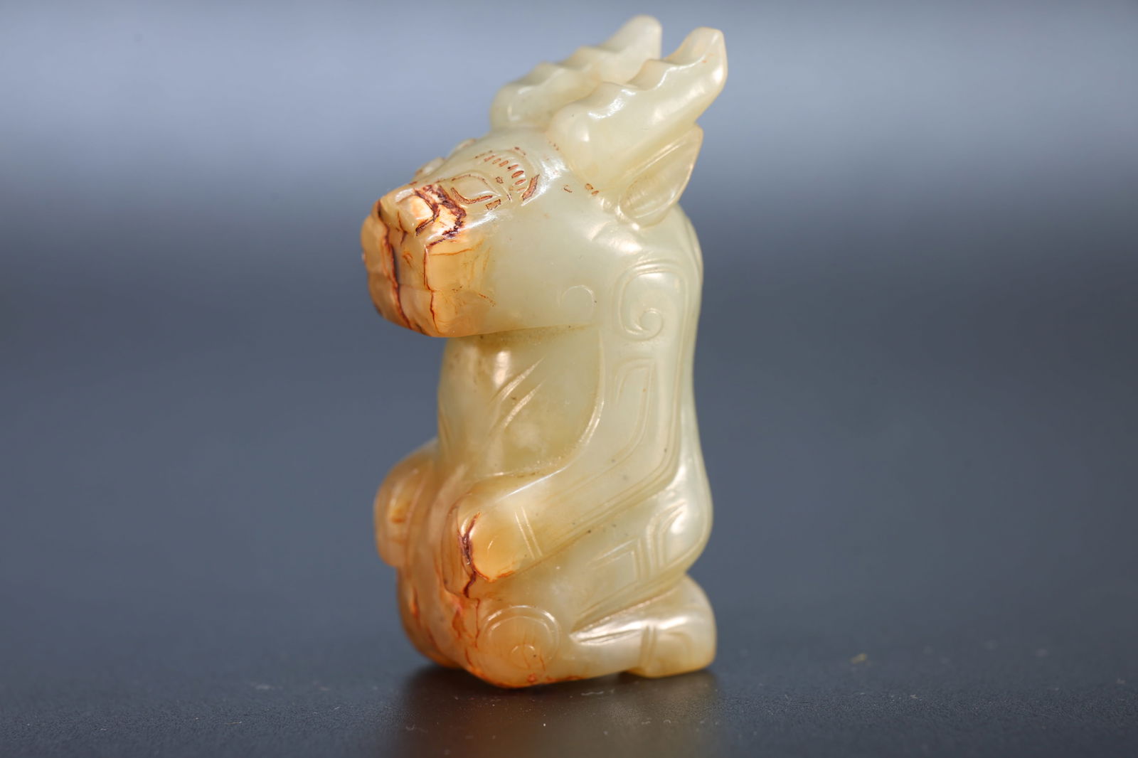 Jade Carved Beast Face Pattern Beast Shape Ornament (1 of 7)