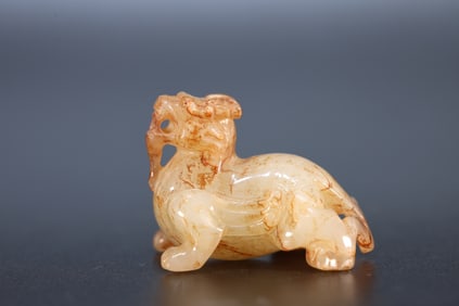 Jade Carved Beast Shape Ornament