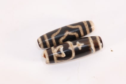 Pair of Dzi Bead Ornament