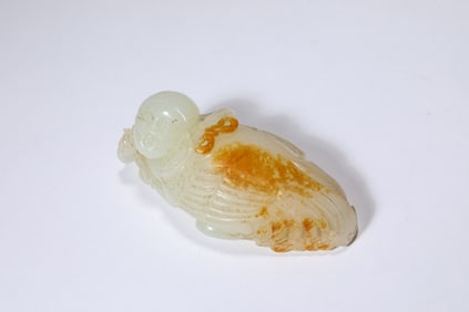 Jade Carved Character Shape Ornament