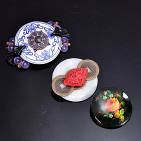 Collection Of Assorted Materials Elements Brooches