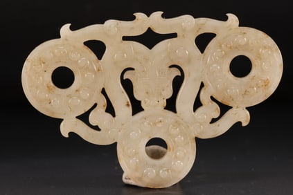 Jade Carved Dragon Pattern Bi
