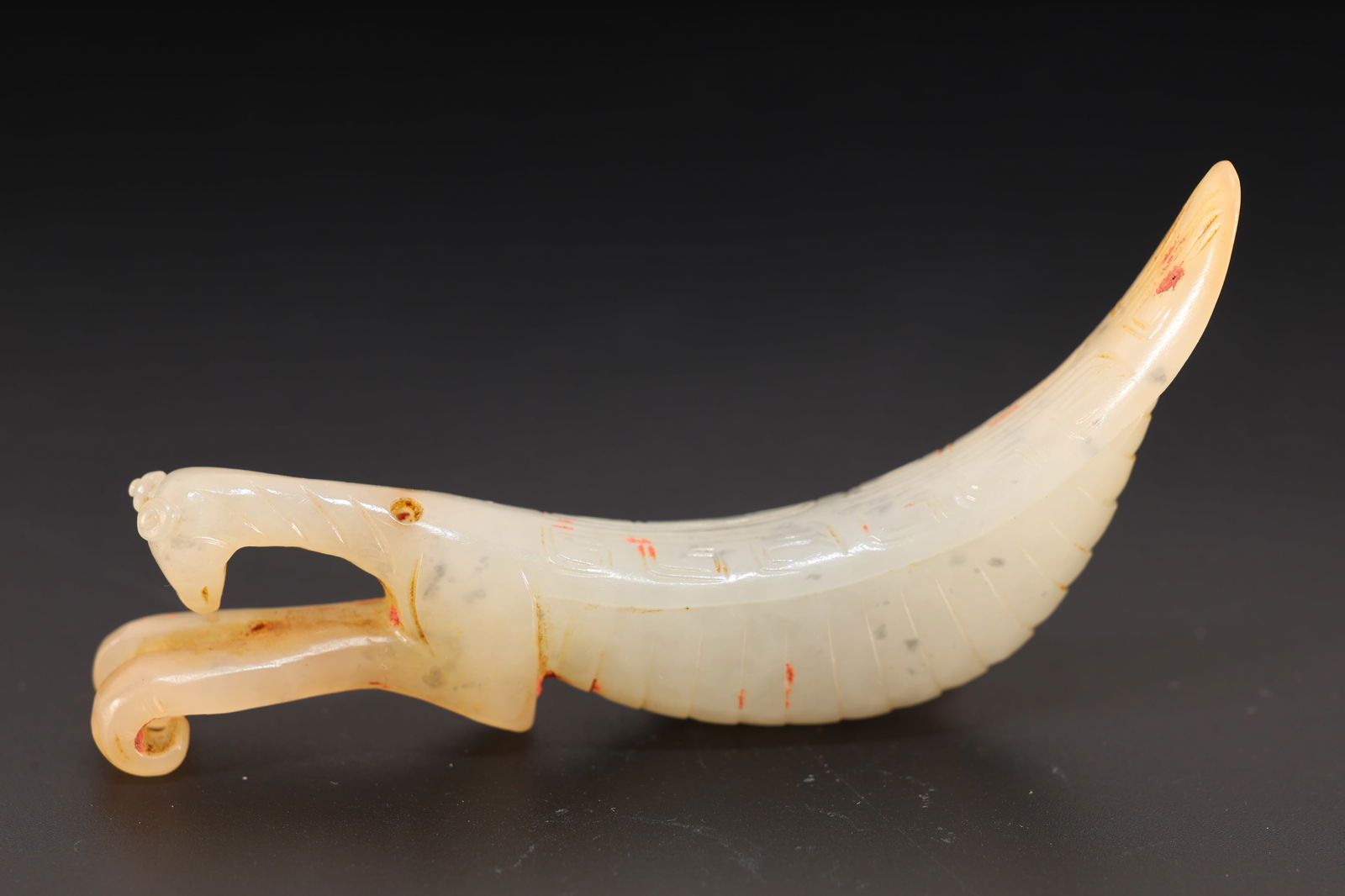 Jade Carved Mantis Shape Ornament (1 of 6)