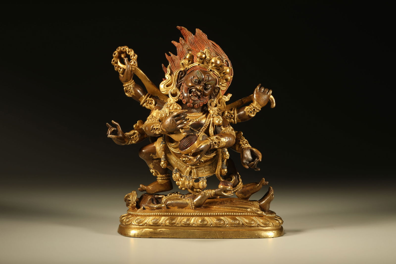 Gilt Bronze Mahakala Figure (1 of 7)