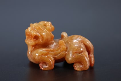 Jade Carved Beast Shape Ornament