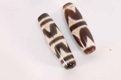 Pair of Dzi Bead Ornament