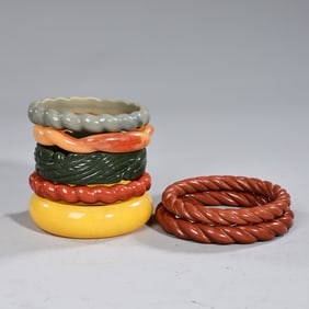 Seven Assorted Vintage Bakelite Bracelets