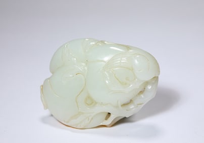 Jade Carved Peach Shape Ornament