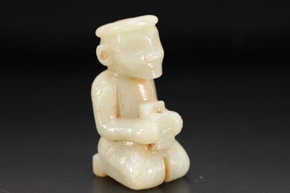 Jade Carved Character Shape Ornament