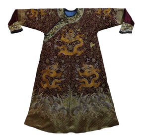 Silk Embroidery Cloud and Dragon Pattern Dragon Robe