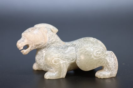 Jade Carved Beast Shape Ornament