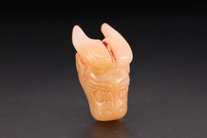 Jade Carved Ox Shape Ornament