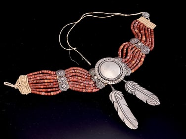 Mary & Doug Hancock The Mummy Bundle Sterling Silver Collar Necklace