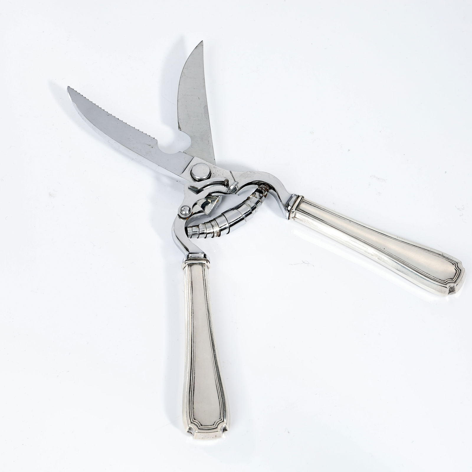 Vintage Voss Cutlery Co. Germany Poultry Shears With Sterling Silver Handle: Vintage Voss Cutlery Co. Germany Poultry Shears With Sterling Silver Handle (26 x 5.7 x 1.2 cm)