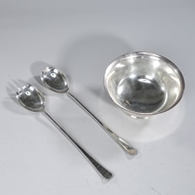 F.B. Rogers Silver Co Silver Plate Bowl And W.A  Spoons