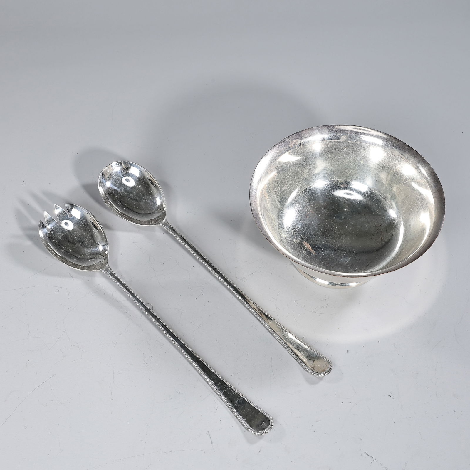 F.B. Rogers Silver Co Silver Plate Bowl And W.A  Spoons (1 of 8)