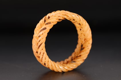 Jade Carved Cloud Pattern Ring