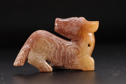 Jade Carved Beast Shape Ornament