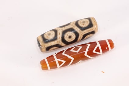 Pair of Dzi Bead Ornament