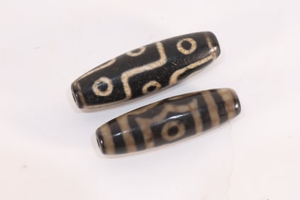 Pair of Dzi Bead Ornament