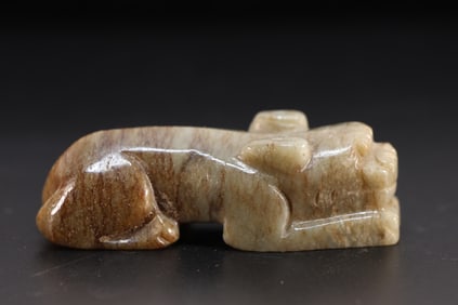 Jade Carved Beast Shape Ornament