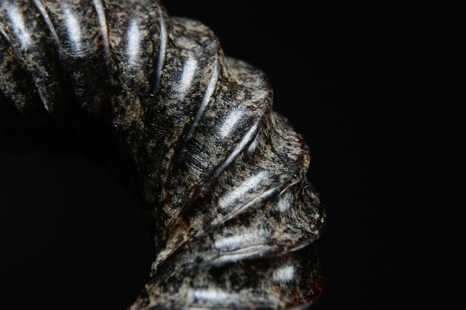 Jade Rope Pattern Ring - 7