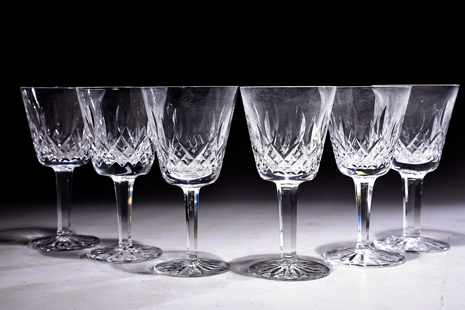 Waterford 6.7" Lismore Crystal Claret Wine Glasses Set Of 6 (1 of 7)