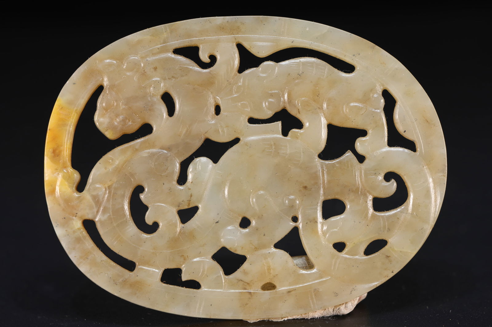 Jade Carved Dragon Pattern Bi - 2