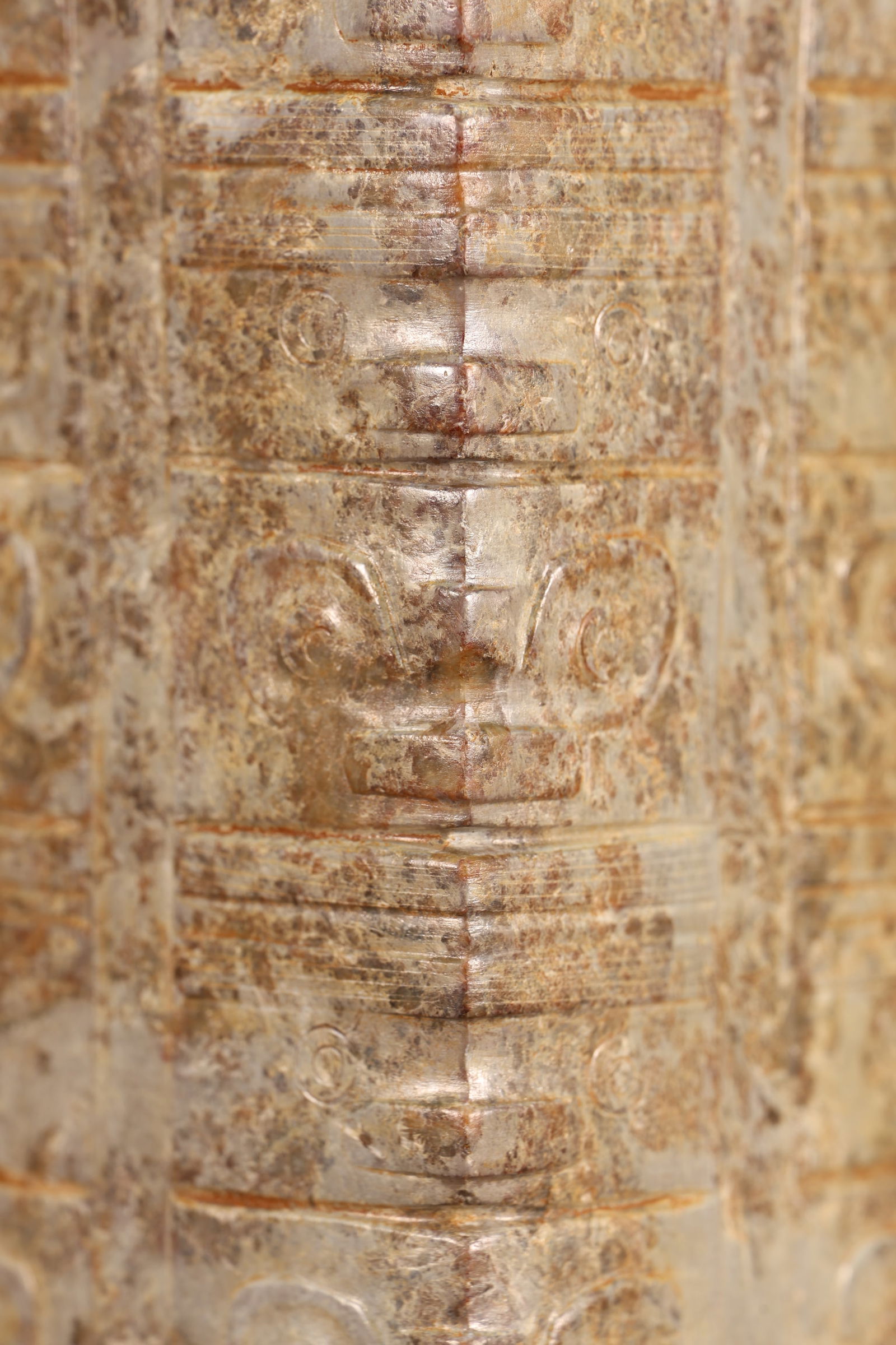 Jade Carved Beast Face Pattern Cong - 6