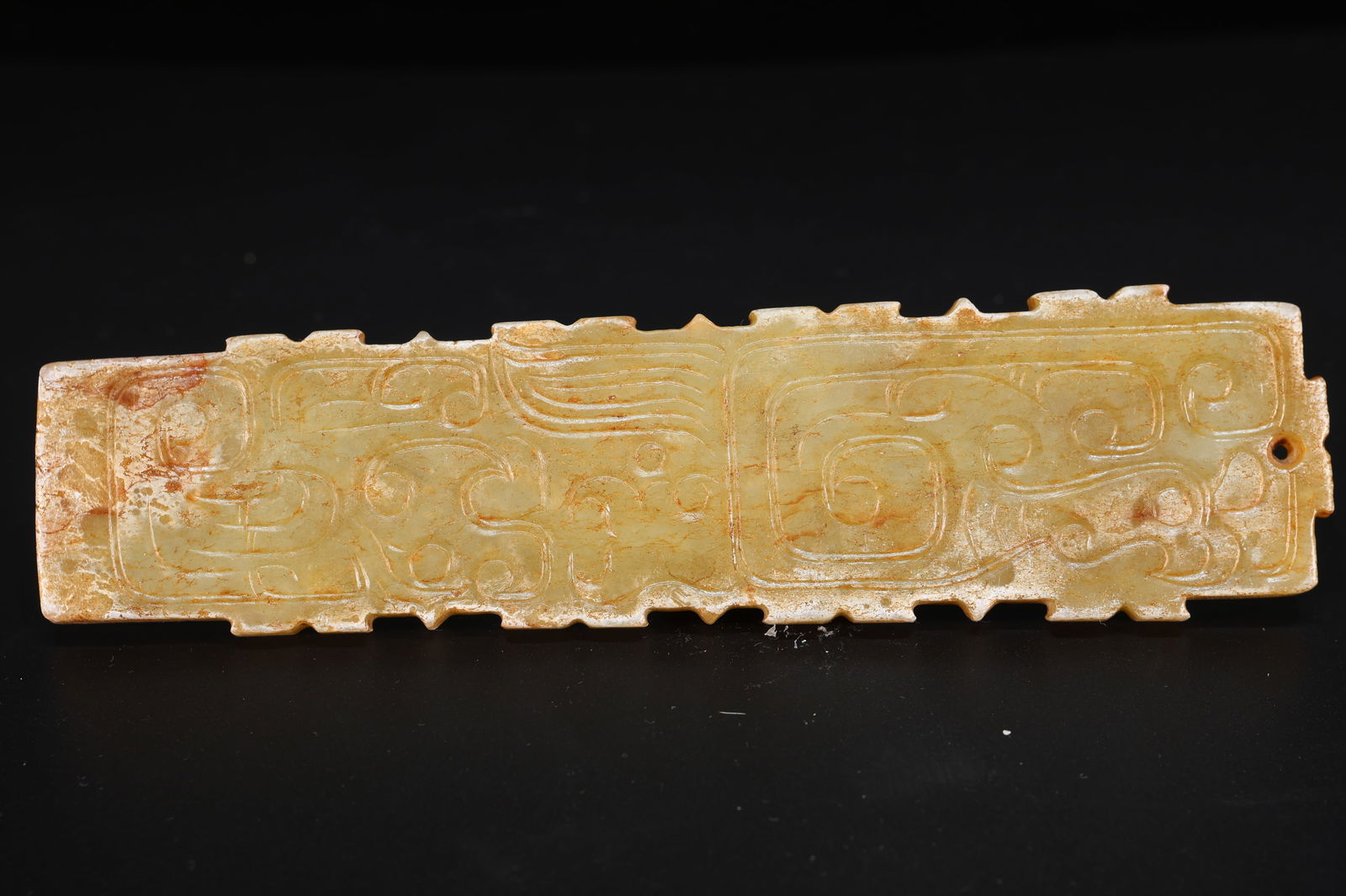 Jade Carved Phoenix Pattern Bi - 3
