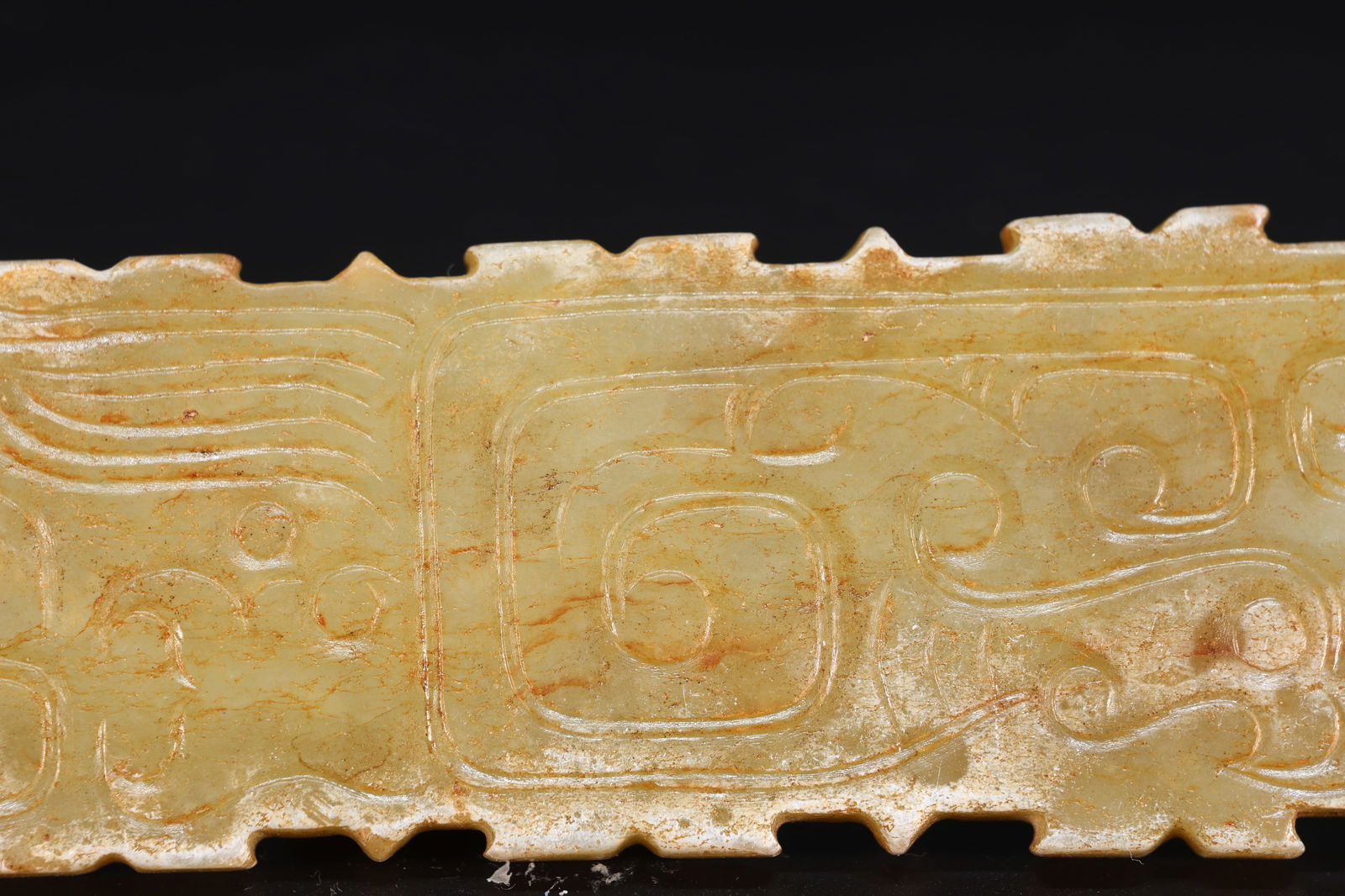 Jade Carved Phoenix Pattern Bi - 4