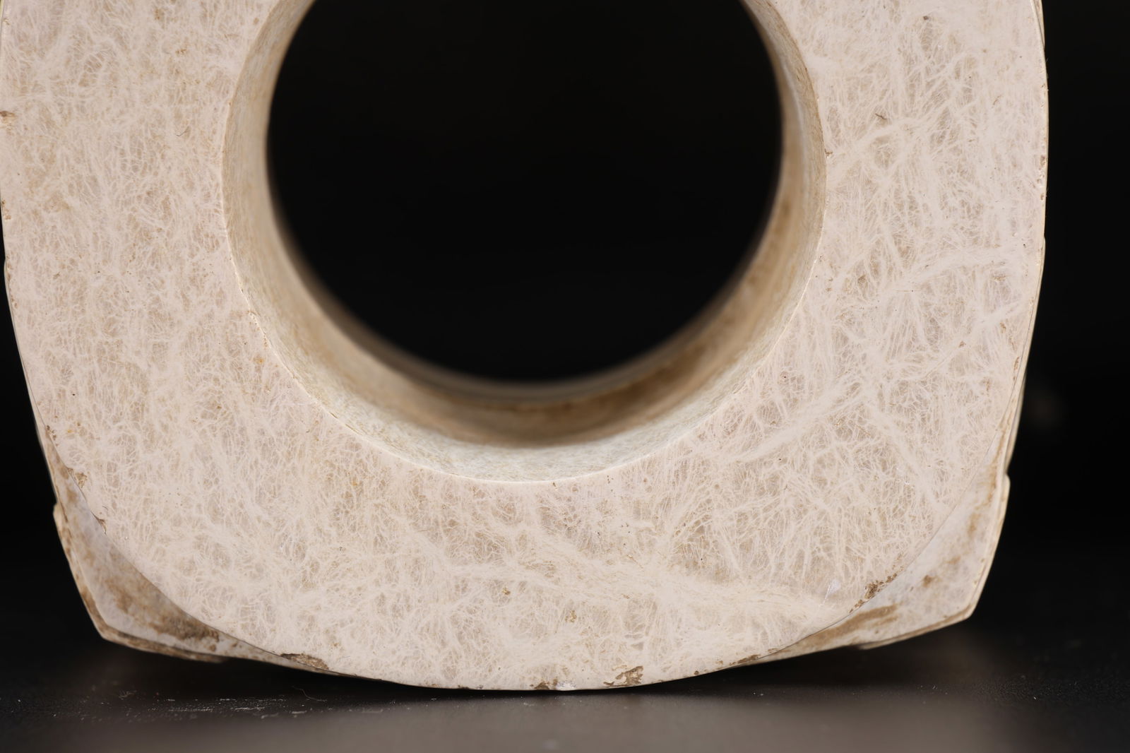 Jade Carved Beast Face Pattern Cong - 11