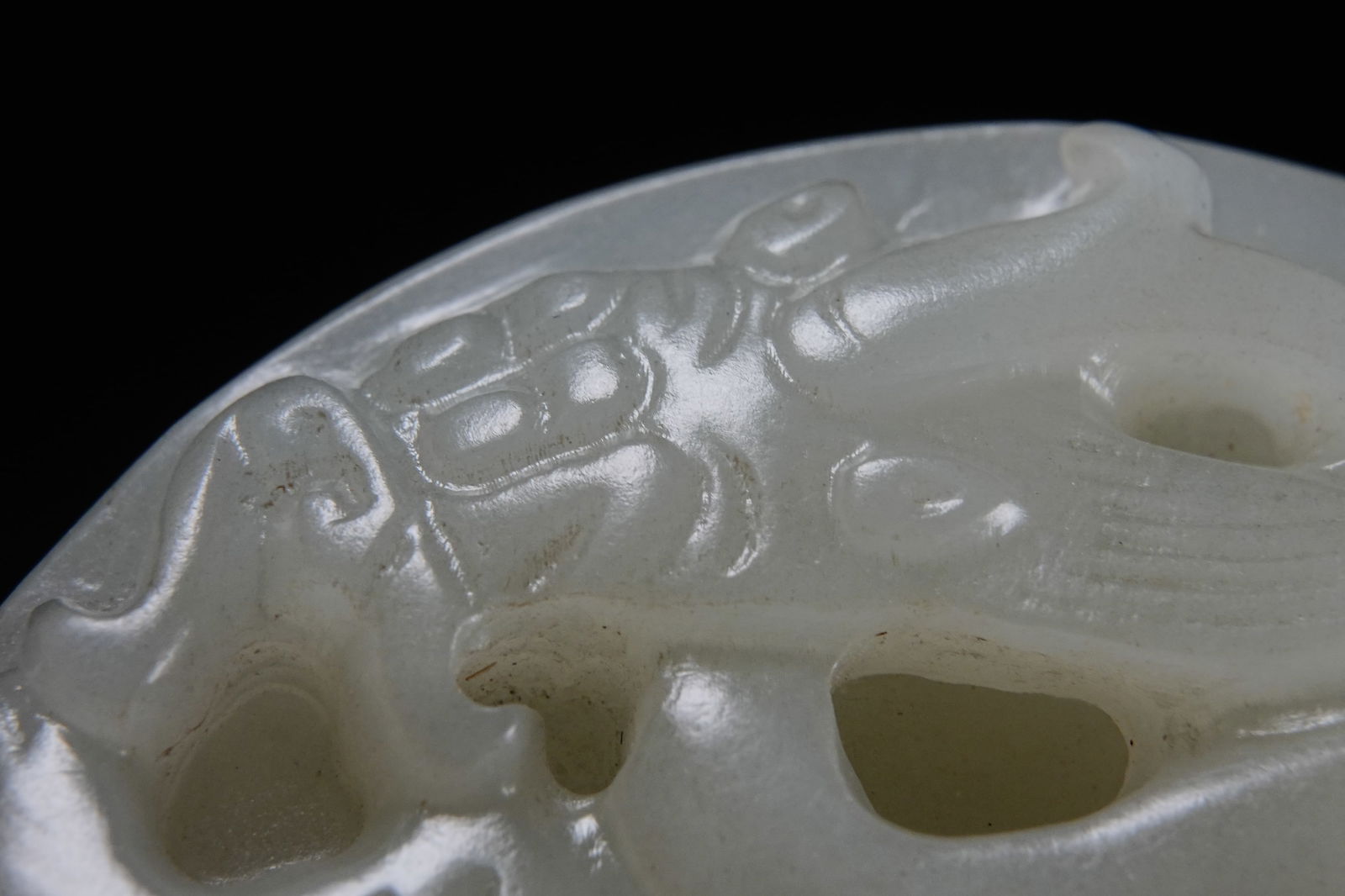 Jade Dragon Pattern Round Bi - 3