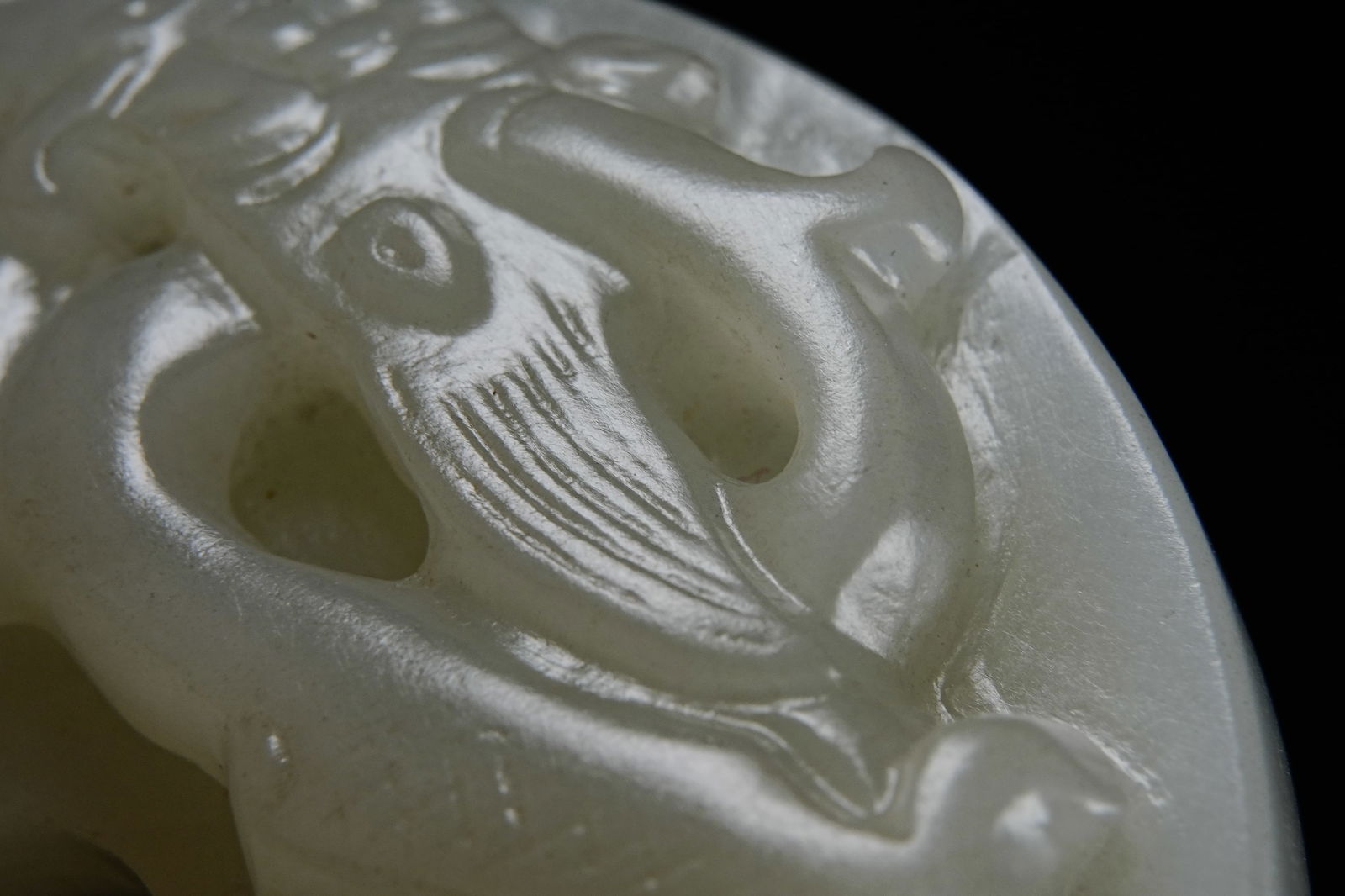 Jade Dragon Pattern Round Bi - 4