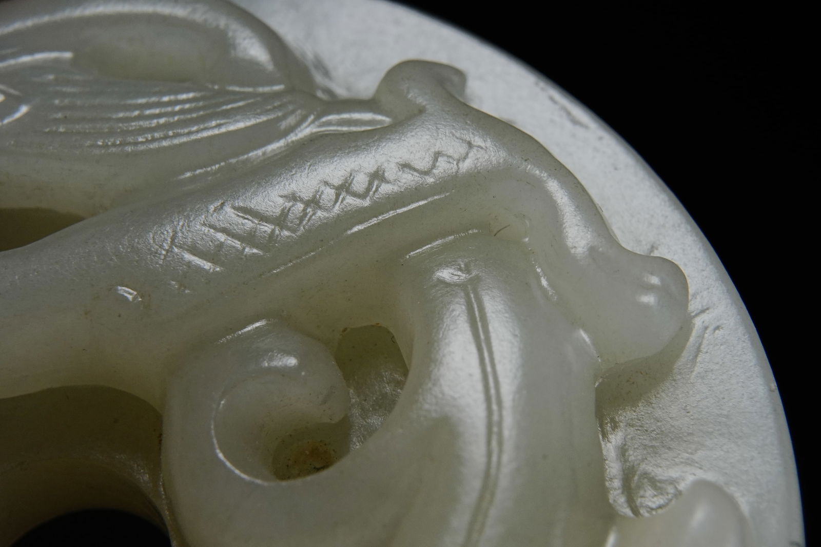 Jade Dragon Pattern Round Bi - 5