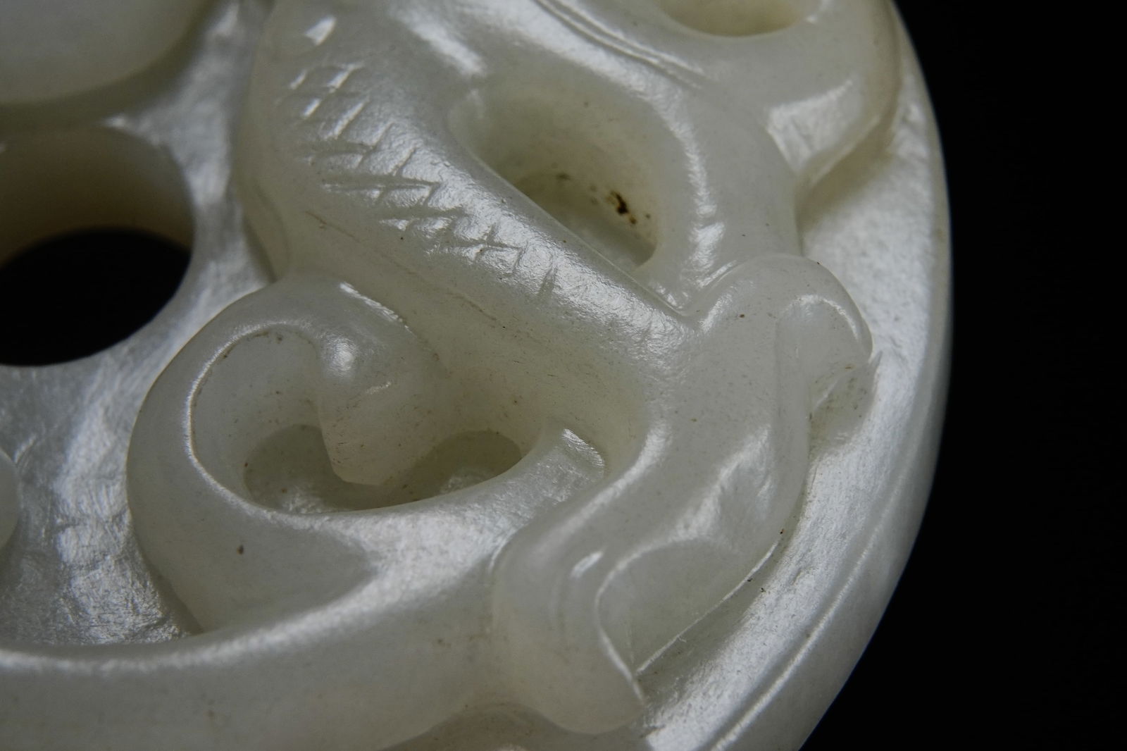 Jade Dragon Pattern Round Bi - 7