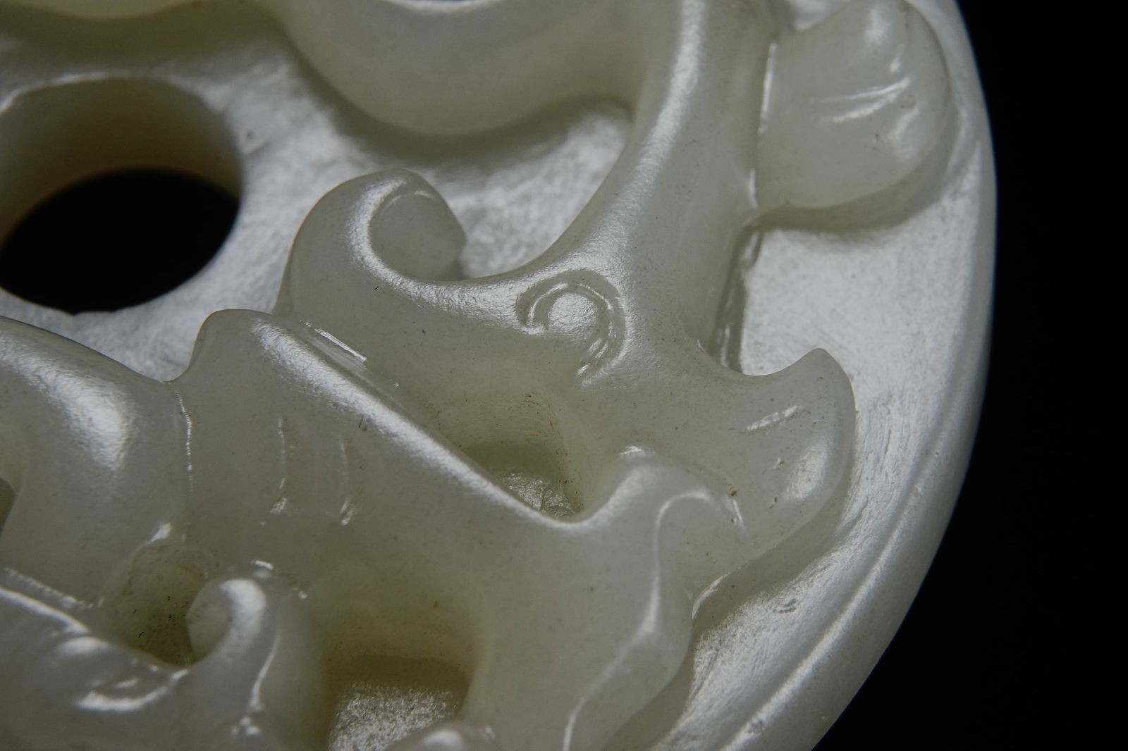 Jade Dragon Pattern Round Bi - 8