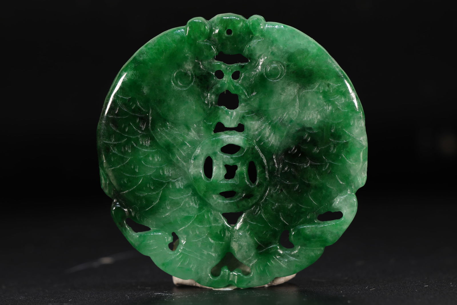 Jadeite Carved Fish Pattern Pendant (1 of 6)