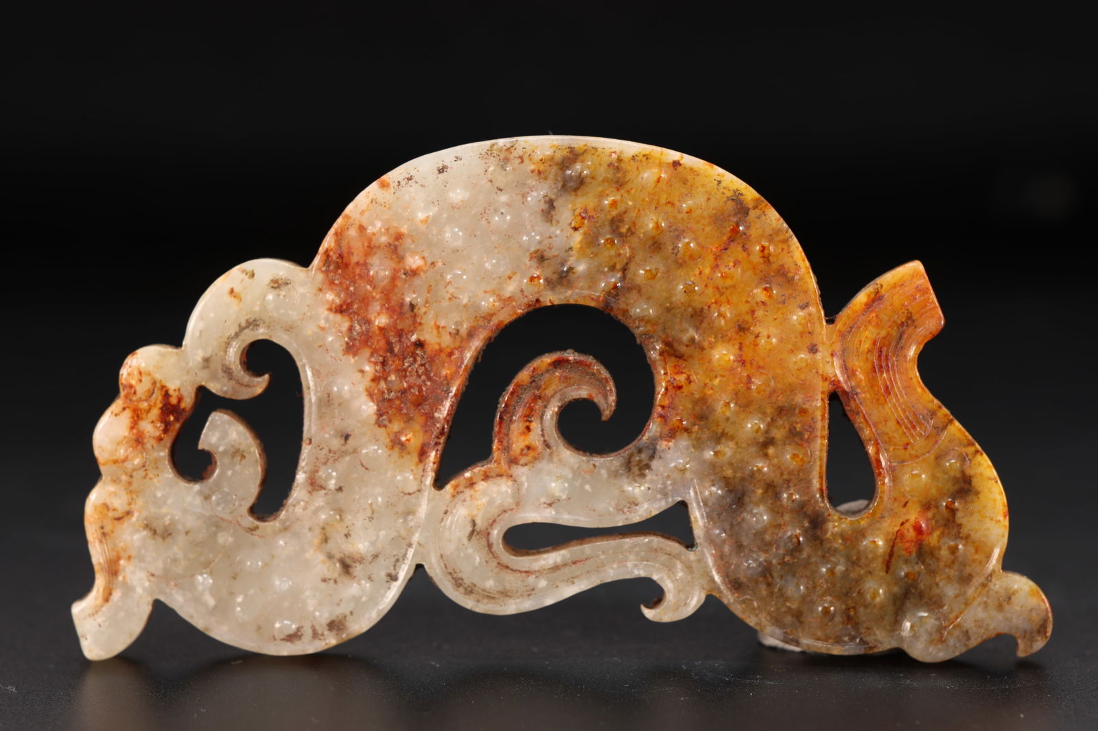 Jade Carved Dragon Shape Bi (1 of 6)